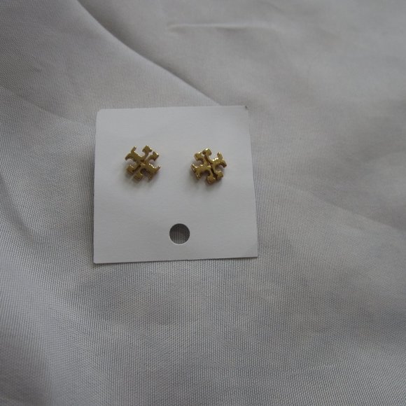 Tory Burch Jewelry - Tory Burch NWOT T Logo Stud Earrings SMALL Gold